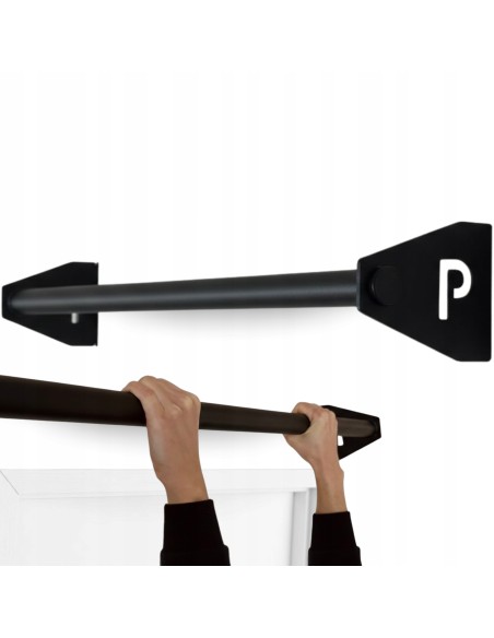 Klimmzugstange Wand - Platzsparende Pull Up Bar aus Stahl über Türrahmen bis 180kg, 101cm, fi34