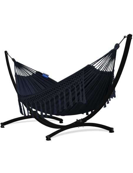 Santia Boho Hängematte mit Gestell für 2 Personen 220x160cm - Outdoor & Garten