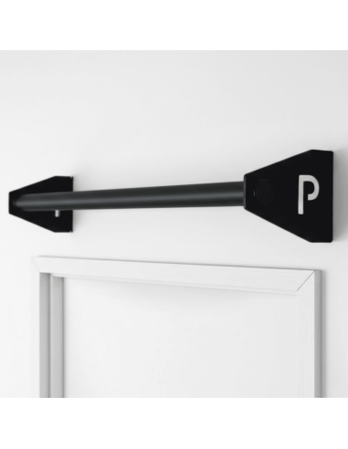 Klimmzugstange Wand - Platzsparende Pull Up Bar aus Stahl über Türrahmen bis 180kg, 101cm, fi34