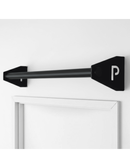 Klimmzugstange Wand - Platzsparende Pull Up Bar aus Stahl über Türrahmen bis 180kg, 101cm, fi34
