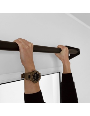 Klimmzugstange Wand - Platzsparende Pull Up Bar aus Stahl über Türrahmen bis 180kg, 101cm, fi34