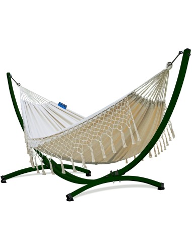 Santia Boho Hängematte mit Gestell für 2 Personen 220x160cm - Outdoor & Garten