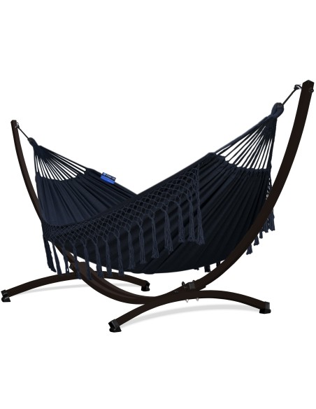 Santia Boho Hängematte mit Gestell für 2 Personen 220x160cm - Outdoor & Garten