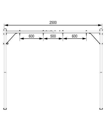 Doppelschaukel für Kinder mit Nestschaukel und Schaukel-Sitz 250x200cm Feuerveriznktes Schaukelgestell Grau-Graphit