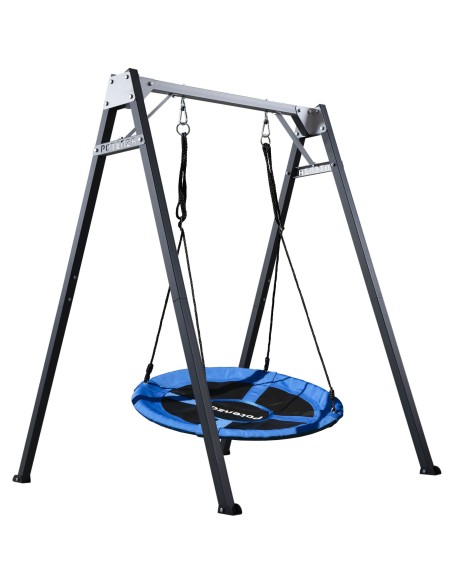 Einzelschaukel 206x159cm Kinderschaukel mit Nestschaukel Feuerveriznktes Schaukelgestell