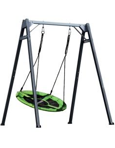 Einzelschaukel 206x159cm Kinderschaukel mit Nestschaukel Feuerveriznktes Schaukelgestell