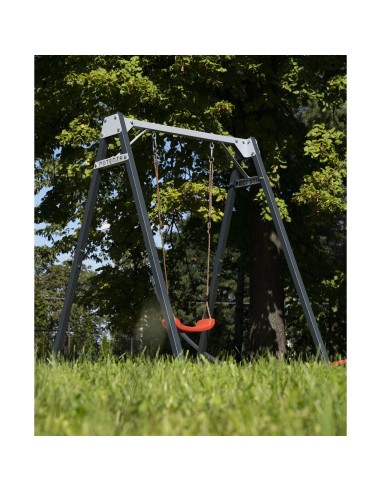 Einzelschaukel 206x159cm Kinderschaukel mit Schaukel-Sitz Feuerveriznktes Schaukelgestell