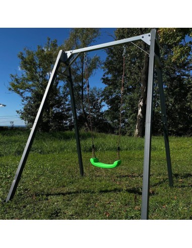 Einzelschaukel 206x159cm Kinderschaukel mit Schaukel-Sitz Feuerveriznktes Schaukelgestell