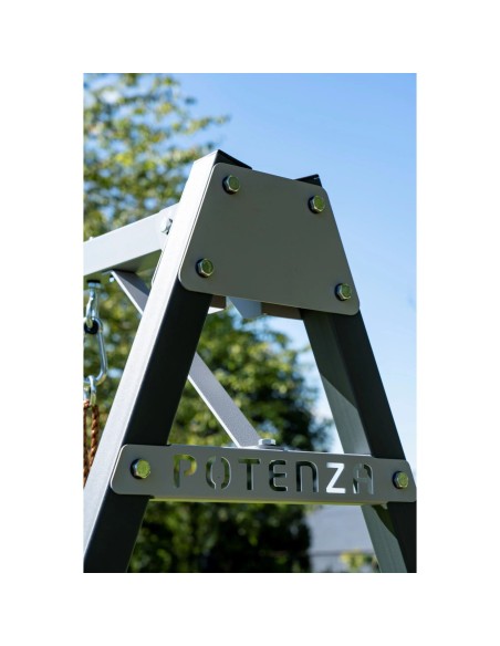 Einzelschaukel 206x159cm Kinderschaukel mit Schaukel-Sitz Feuerveriznktes Schaukelgestell