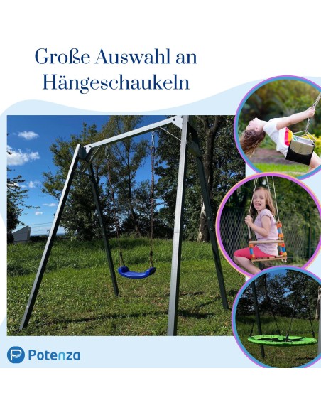 Einzelschaukel 206x159cm Kinderschaukel mit Schaukel-Sitz Feuerveriznktes Schaukelgestell