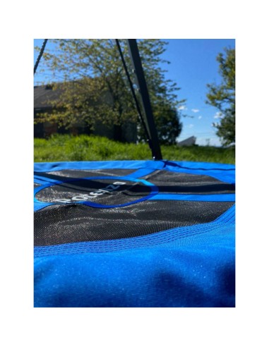 Doppelschaukel für Kinder mit Nestschaukel und Schaukel-Sitz 250x200cm Feuerveriznktes Schaukelgestell Grphit