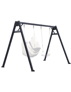 Doppelschaukel für Kinder 250x200cm Feuerveriznktes Schaukelgestell Graphit