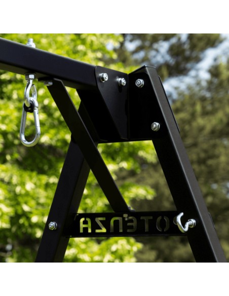 Doppelschaukel für Kinder 250x200cm Feuerveriznktes Schaukelgestell Schwarz