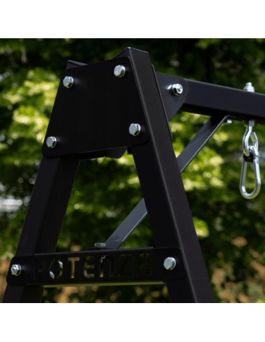 Doppelschaukel für Kinder 250x200cm Feuerveriznktes Schaukelgestell Schwarz