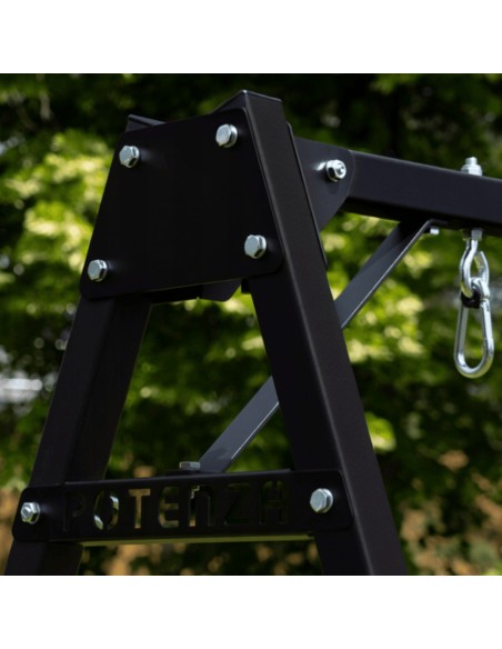 Doppelschaukel für Kinder 250x200cm Feuerveriznktes Schaukelgestell Schwarz