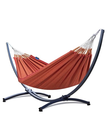 Medelin (220x140cm) Hängematte mit Gestell, Hängemattengestell aus Stahl 370cm