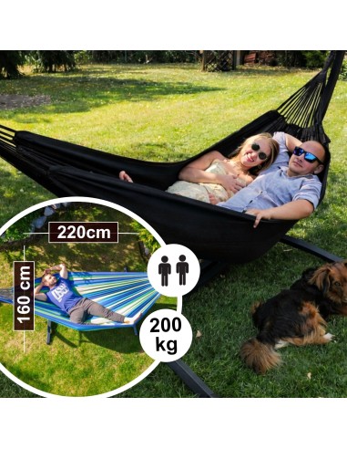 Roma Hängematte mit Gestell für 2 Personen, 370cm Sthal Gestell