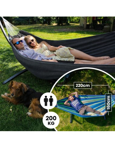 Roma Hängematte mit Gestell für 2 Personen, 370cm Sthal Gestell