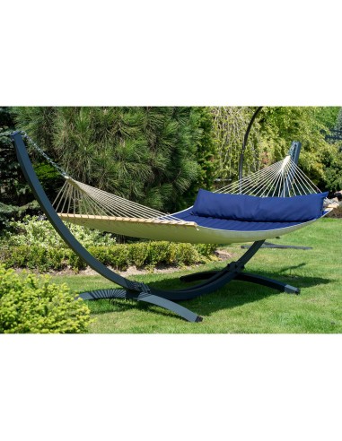 Panama Stabhängematte mit Gestell, Hängematte 215x140cm, Hängemattegestell aus Aluminium oder Stahl