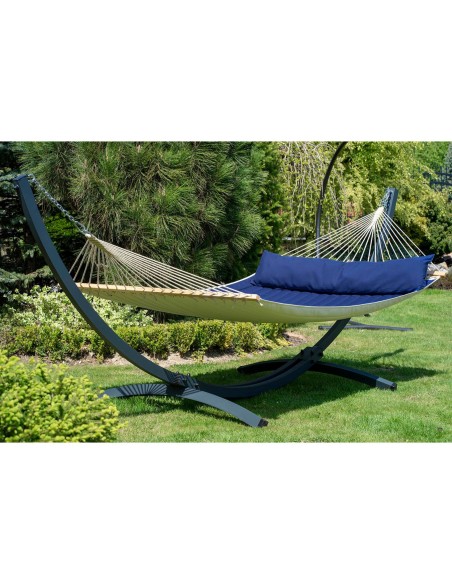 Panama Stabhängematte mit Gestell, Hängematte 215x140cm, Hängemattegestell aus Aluminium oder Stahl