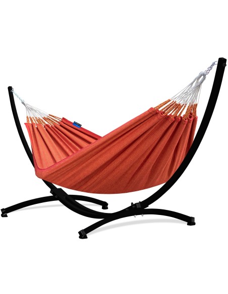 Medelin (220x140cm) Hängematte mit Gestell, Hängemattengestell aus Stahl 370cm