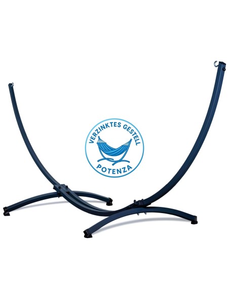 Grande Verzinktes Gestell Outdoor Hängemattengestell XXL 370cm, 220kg I Ständer Für Hängematten