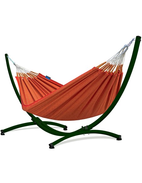 Medelin (220x140cm) Hängematte mit Gestell, Hängemattengestell aus Stahl 370cm