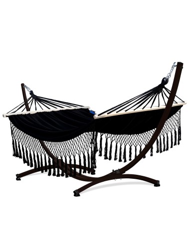 Santia Stabhängematte mit Gestell, Hängematte 220x160cm, Hängemattegestell aus Aluminium oder Stahl