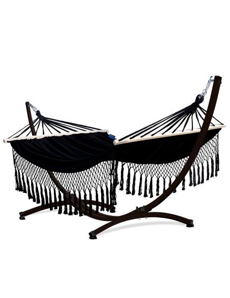 Santia Stabhängematte mit Gestell, Hängematte 220x160cm, Hängemattegestell aus Aluminium oder Stahl