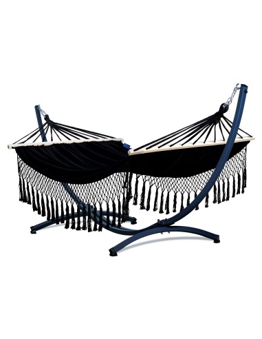 Santia Stabhängematte mit Gestell, Hängematte 220x160cm, Hängemattegestell aus Aluminium oder Stahl