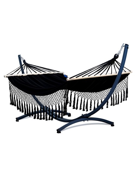 Santia Stabhängematte mit Gestell, Hängematte 220x160cm, Hängemattegestell aus Aluminium oder Stahl
