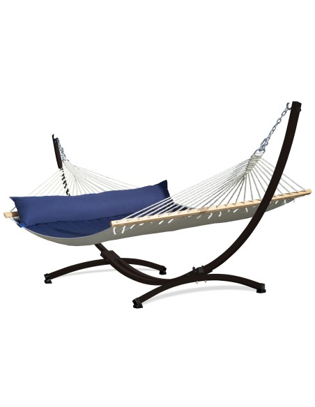 Panama Stabhängematte mit Gestell, Hängematte 215x140cm, Hängemattegestell aus Aluminium oder Stahl