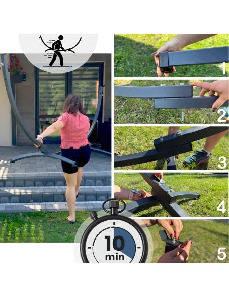 Kompaktes Hängemattengestell Ständer Für Hängematten 200kg - 250cm langes