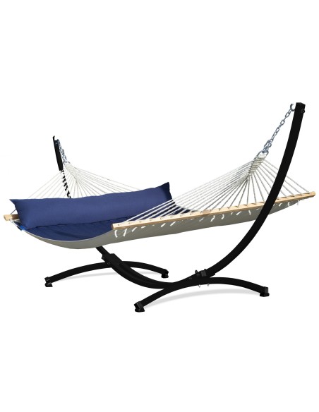 Panama Stabhängematte mit Gestell, Hängematte 215x140cm, Hängemattegestell aus Aluminium oder Stahl