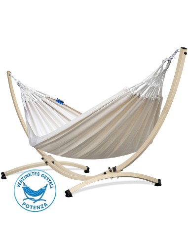 Medelin 230x160cm Hängematte mit Gestell, Hängemattengestell aus Stahl oder Aluminium