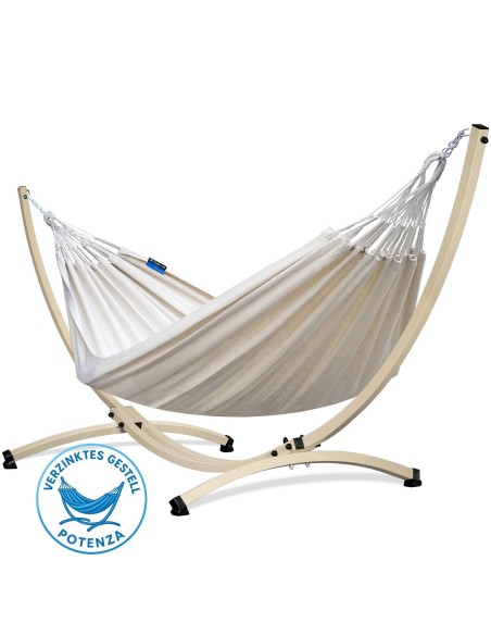 Medelin 230x160cm Hängematte mit Gestell, Hängemattengestell aus Stahl oder Aluminium