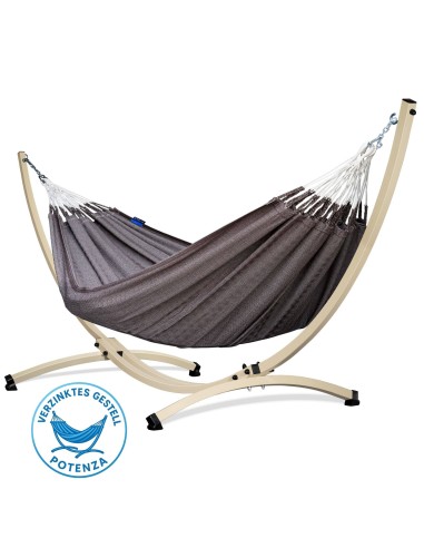 Medelin 230x160cm Hängematte mit Gestell, Hängemattengestell aus Stahl oder Aluminium