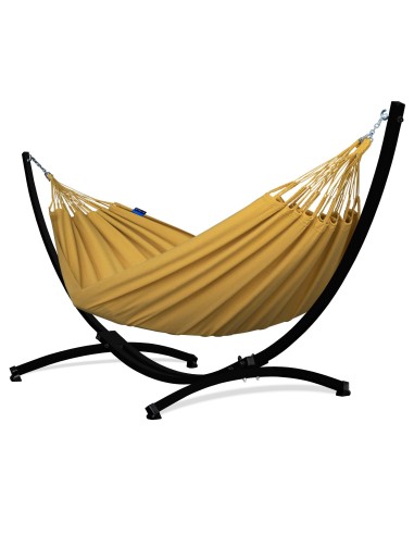 Merida Baumwolle (220x160cm) Hängematte mit Gestell | Wetterfest & Stabill Auluminum oder Stahl