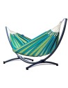 Miniatura - Morena Hängematte mit Gestell für 2 Personen 230x160cm - Outdoor & Garten (Kiwi)