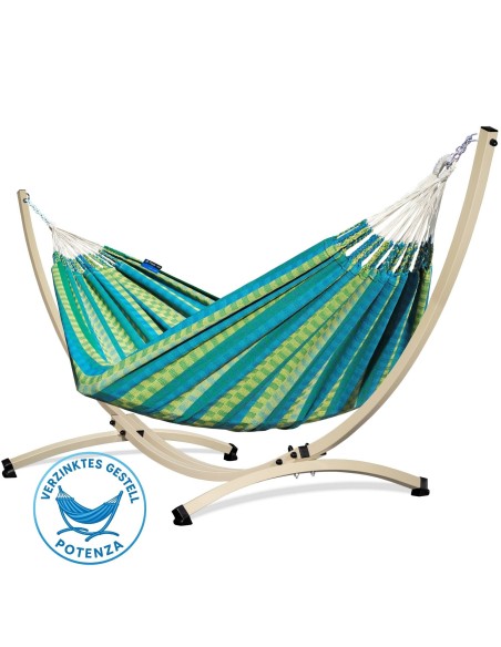 Morena Hängematte mit Gestell für 2 Personen 230x160cm - Outdoor & Garten