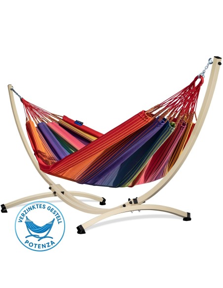 Morena Hängematte mit Gestell für 2 Personen 230x160cm - Outdoor & Garten