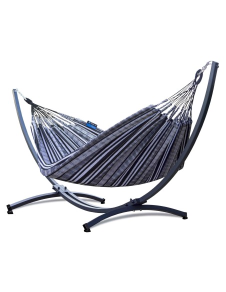 Pereira 230x160cm Hängematte mit Gestell, Hängemattengestell aus Stahl Feuerverzinkt oder Pulverbeschichtet 370cm