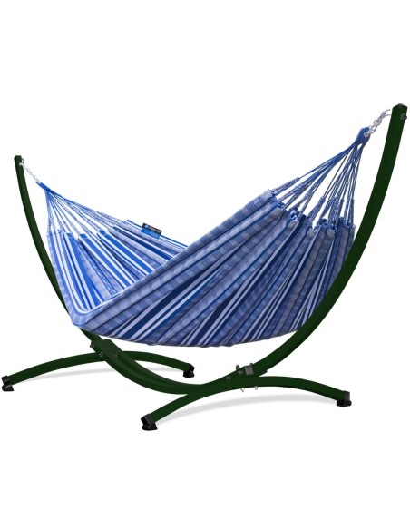 Pereira 230x160cm Hängematte mit Gestell, Hängemattengestell aus Stahl Feuerverzinkt oder Pulverbeschichtet 370cm