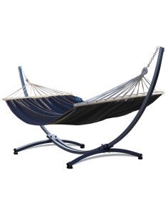 Roma Stabhängematte mit Gestell, Hängematte 220x160cm, Hängemattegestell aus Aluminium oder Stahl