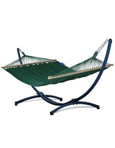 Merida Stabhängematte mit Gestell, Hängematte 215x160cm, Hängemattegestell aus Aluminium oder Stahl