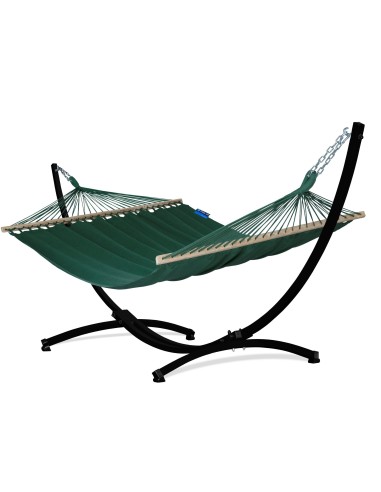 Merida Stabhängematte mit Gestell, Hängematte 215x160cm, Hängemattegestell aus Aluminium oder Stahl