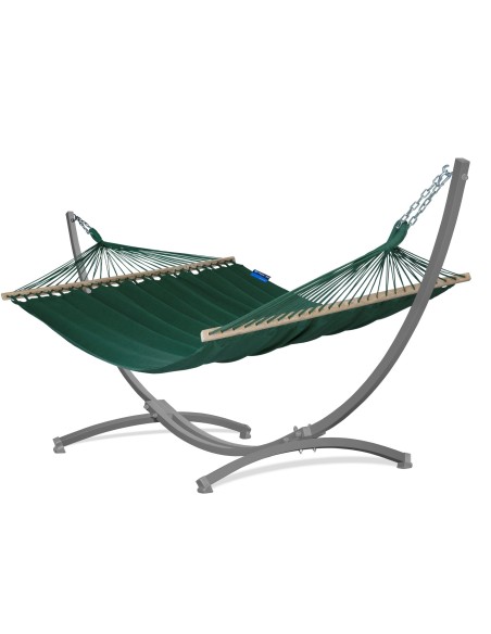 Merida Stabhängematte mit Gestell, Hängematte 215x160cm, Hängemattegestell aus Aluminium oder Stahl