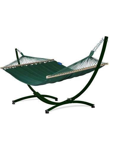 Merida Stabhängematte mit Gestell, Hängematte 215x160cm, Hängemattegestell aus Aluminium oder Stahl