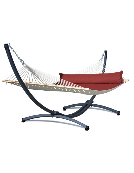 Panama Stabhängematte mit Gestell, Hängematte 215x140cm, Hängemattegestell aus Aluminium oder Stahl