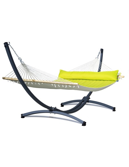 Panama Stabhängematte mit Gestell, Hängematte 215x140cm, Hängemattegestell aus Aluminium oder Stahl